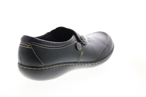 Clarks Ashland Lane Q 26063064 Womens Black Leather Slip On Loafer Flats Shoes