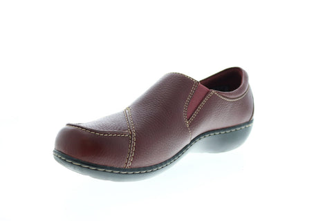 Clarks Ashland Lane Q 26063066 Womens Burgundy Extra Wide Loafer Flats Shoes