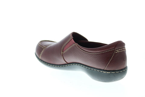 Clarks Ashland Lane Q 26063066 Womens Burgundy Extra Wide Loafer Flats Shoes