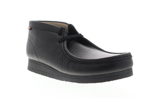 Clarks Stinson Hi 26063362 Mens Black Leather Lace Up Chukkas Boots Shoes