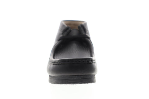 Clarks Stinson Hi 26063362 Mens Black Leather Lace Up Chukkas Boots Shoes