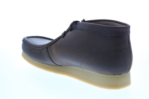 Clarks Stinson Hi 26063363 Mens Brown Leather Lace Up Chukkas Boots