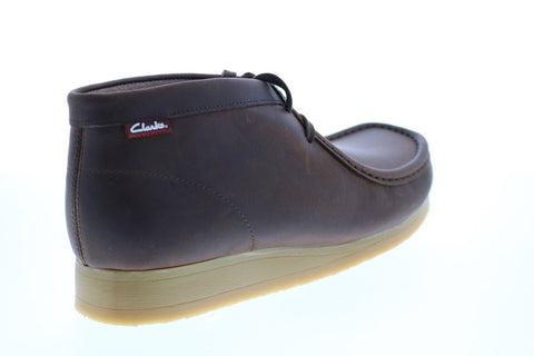 Clarks Stinson Hi 26063363 Mens Brown Leather Lace Up Chukkas Boots