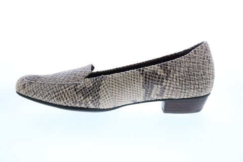 Clarks Timeless 26064133 Womens Brown Leather Slip On Ballet Flats Shoes