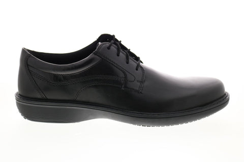 Clarks WADER PURE 26066112 Mens Wide Black Leather Plain Toe Oxfords Shoes