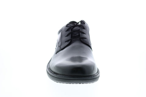 Clarks WADER PURE 26066112 Mens Black Leather Plain Toe Oxfords Shoes