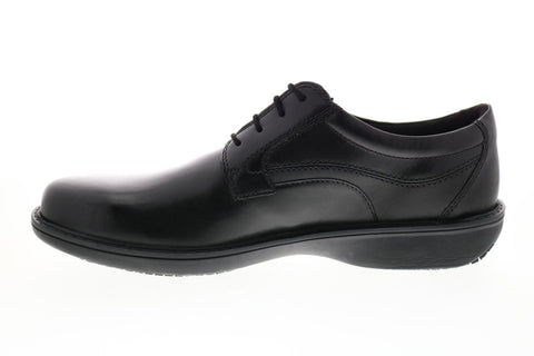 Clarks WADER PURE 26066112 Mens Wide Black Leather Plain Toe Oxfords Shoes