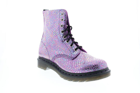 Dr. Martens 1460 Pascal Snake Metallic R26077500 Womens Purple Casual Dress Boots