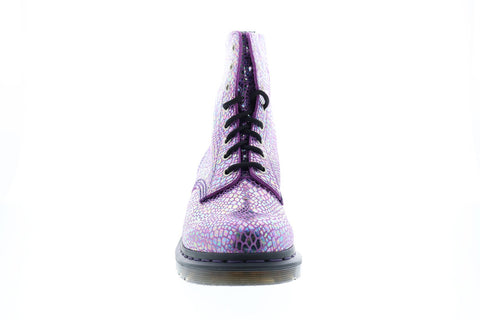 Dr. Martens 1460 Pascal Snake Metallic R26077500 Womens Purple Casual Dress Boots