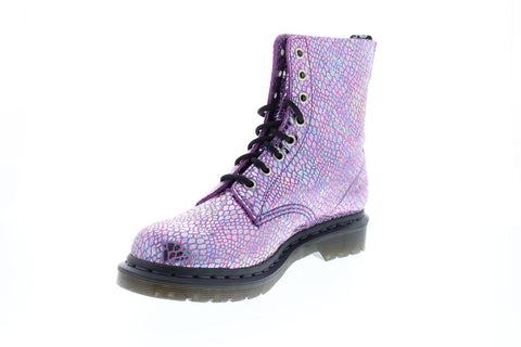 Dr. Martens 1460 Pascal Snake Metallic R26077500 Womens Purple Casual Dress Boots