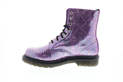 Dr. Martens 1460 Pascal Snake Metallic R26077500 Womens Purple Casual Dress Boots