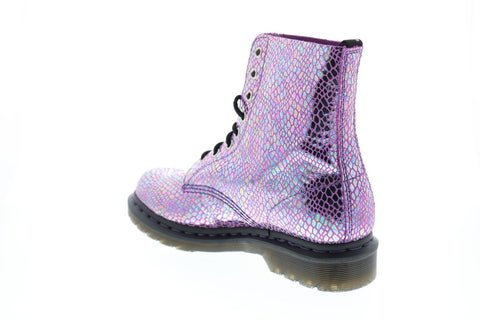 Dr. Martens 1460 Pascal Snake Metallic R26077500 Womens Purple Casual Dress Boots