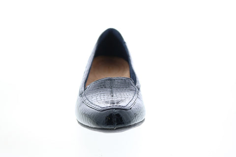 Clarks Timeless 26082700 Womens Black Narrow Leather Loafer Flats Shoes