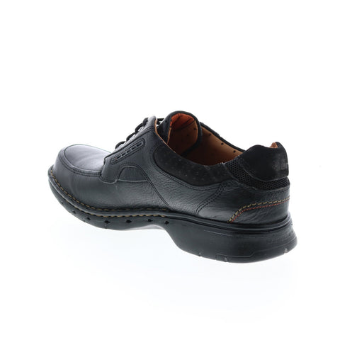 Clarks UN BEND 26085011 Mens Black Leather Narrow Oxfords Plain Toe Shoes