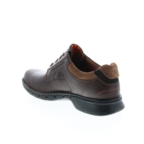 Clarks Un.Ravel 26085016 Mens Brown Leather Narrow Oxfords Plain Toe Shoes
