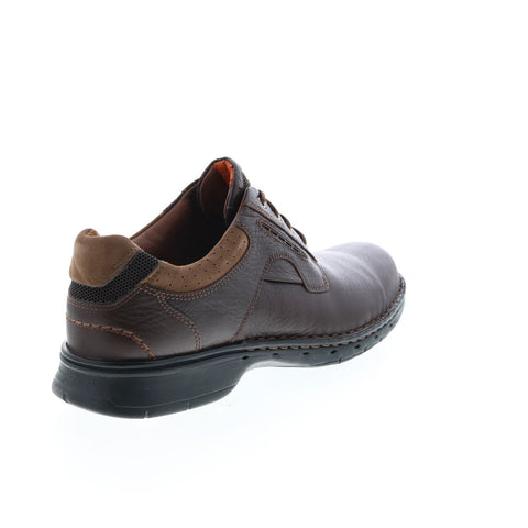 Clarks Un.Ravel 26085016 Mens Brown Leather Narrow Oxfords Plain Toe Shoes