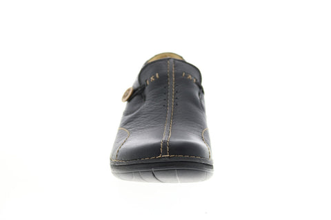 Clarks Un.Loop 26085071 Womens Black Leather Loafer Flats Shoes