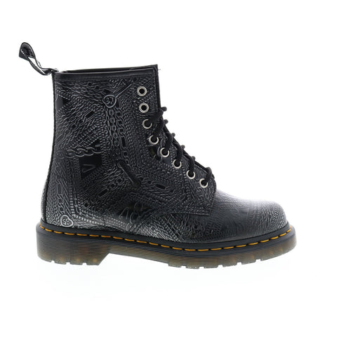 Dr. Martens 1460 Arcadia Chain R26096040 Mens Black Leather Casual Dress Boots