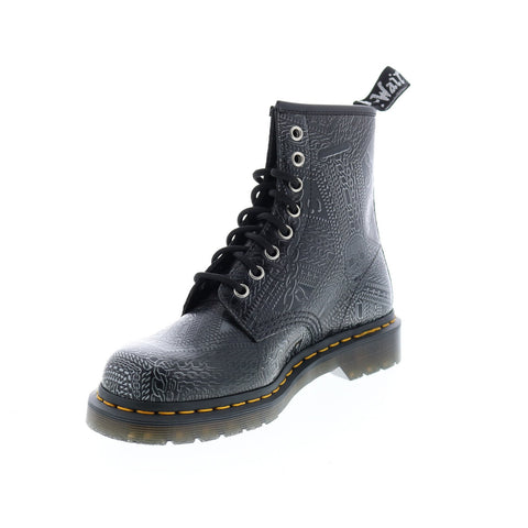 Dr. Martens 1460 Arcadia Chain R26096040 Mens Black Leather Casual Dress Boots