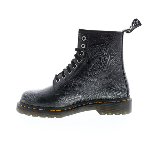 Dr. Martens 1460 Arcadia Chain R26096040 Mens Black Leather Casual Dress Boots