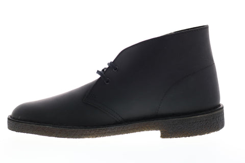 Clarks Desert Boot 26103683 Mens Black Leather Lace Up Chukkas Boots