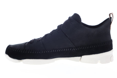 Clarks Trigenic Flex 26107366 Mens Black Nubuck Leather Lifestyle Sneakers Shoes