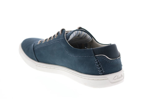 Clarks Newood Street Lace 26108207 Mens Blue Nubuck Lifestyle Sneakers Shoes