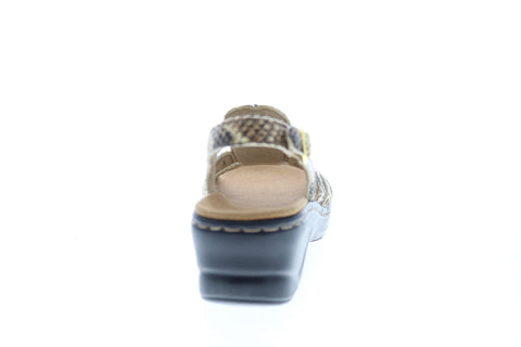 Clarks Leximarigold Q 26109156 Womens Beige Narrow Leather Sandals Shoes