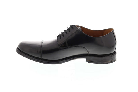 Bostonian Kinnon Cap 26110075 Mens Black Wide 2E Leather Cap Toe Oxfords Shoes