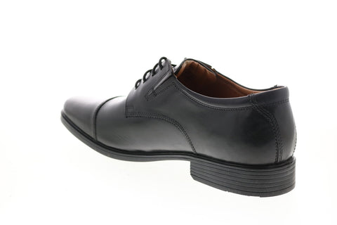 Clarks Tilden Cap Ox 26110309 Mens Black Leather Oxfords Cap Toe Shoes
