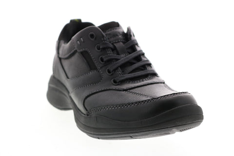 Clarks Wave Korey Fly 26110538 Womens Black Leather Lifestyle Sneakers Shoes