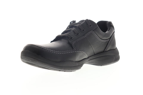 Clarks Wavekorey Mix 26110577 Mens Black Leather Casual Lace Up Oxfords Shoes