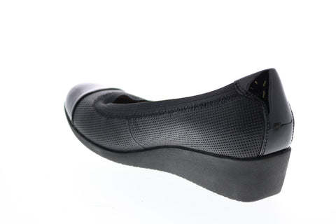 Clarks Petula Sadie 26110849 Womens Black Wide Ballet Flats Shoes