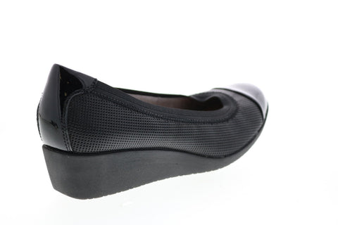 Clarks Petula Sadie 26110849 Womens Black Wide Ballet Flats Shoes