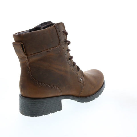 Clarks Orinoco Spice 26110935 Womens Brown Leather Zipper Dress Boots