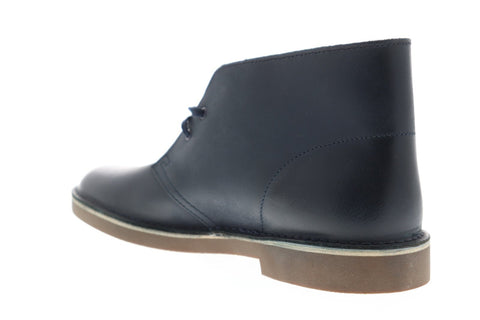 Clarks Bushacre 2 Mens Blue Leather Casual Dress Lace Up Chukkas Shoes