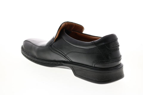 Clarks Escalade Step 26113918 Mens Black Leather Loafers Casual Shoes