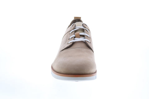 Clarks Trigen Walk Plain Toe Mens Brown Wide Nubuck Oxfords Plain Toe Shoes