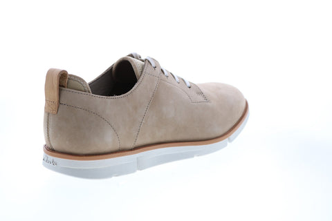 Clarks Trigen Walk Plain Toe Mens Brown Wide Nubuck Oxfords Plain Toe Shoes