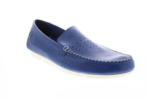 Clarks Trimocc Sun 26115306 Mens Blue Leather Loafers Moccasin Shoes