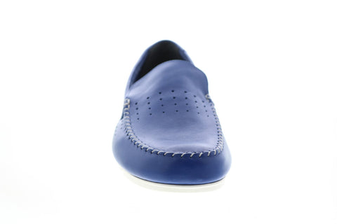 Clarks Trimocc Sun 26115306 Mens Blue Leather Loafers Moccasin Shoes