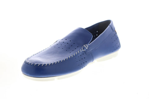 Clarks Trimocc Sun 26115306 Mens Blue Leather Loafers Moccasin Shoes
