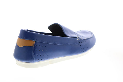 Clarks Trimocc Sun 26115306 Mens Blue Leather Loafers Moccasin Shoes