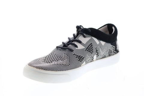 Clarks Glitter Glove 26115499 Womens Black White Lifestyle Sneakers Shoes