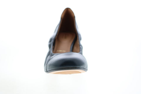 Clarks Cala Dor 26115587 Womens Blue Wide Leather Slip On Pumps Heels Shoes