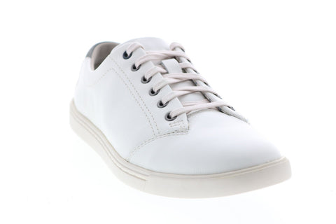 Clarks Newood Street Lace 26115676 Mens White Leather Lifestyle Sneakers Shoes