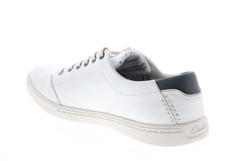 Clarks Newood Street Lace 26115676 Mens White Lifestyle Sneakers Shoes