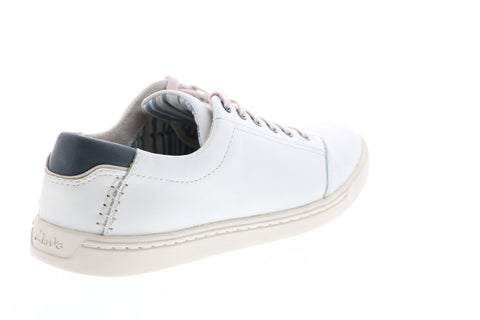 Clarks Newood Street Lace 26115676 Mens White Lifestyle Sneakers Shoes