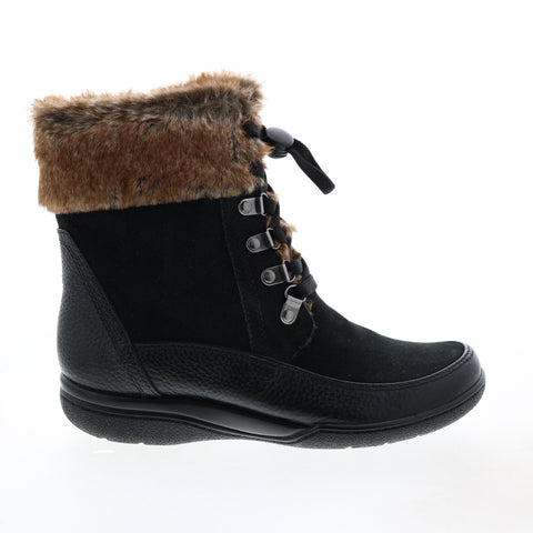 Clarks Kearns Ramsey 26115744 Womens Black Wide Leather Mid Calf Boots