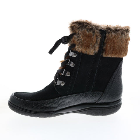 Clarks Kearns Ramsey 26115744 Womens Black Wide Leather Mid Calf Boots